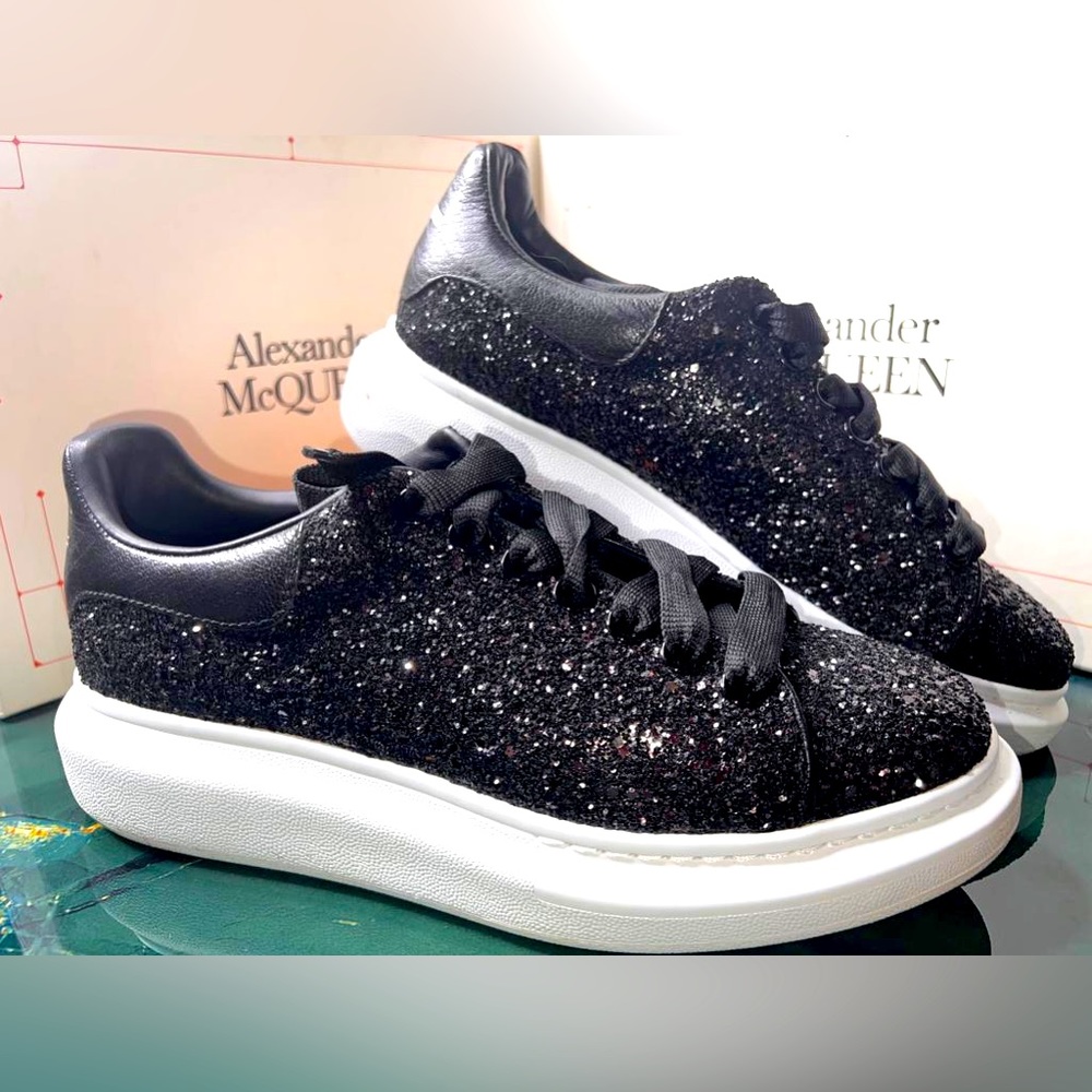 Black Glitter Alexander Mcqueen Sneakers